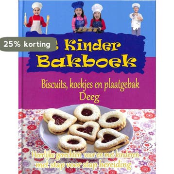 t Kinder bakboek. Biscuits, koekjes en plaatgebak, deeg, Verzenden, M.A. Louvenberg