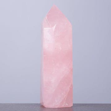 Elegante rozenkwartspunt - Natuurlijke Rozenkwarts Obelisk -