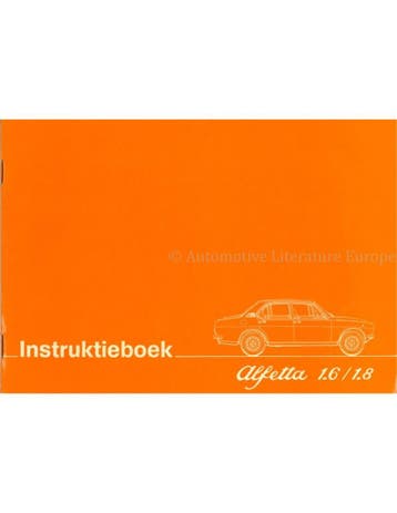 1978 ALFA ROMEO ALFETTA 1.6 / 1.8 INSTRUCTIEBOEKJE NEDERLA.., Ophalen of Verzenden