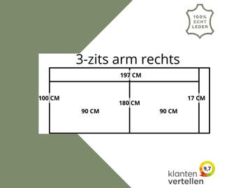 Leren elementenbank Match - element 3 zits arm rechts, Antiek en Kunst, Ophalen of Verzenden