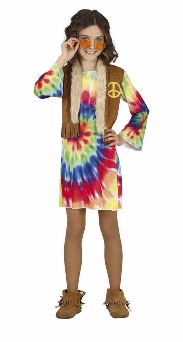 Hippie Kostuum Meisje, Kinderen en Baby's, Carnavalskleding en Verkleedspullen, Verzenden, Nieuw