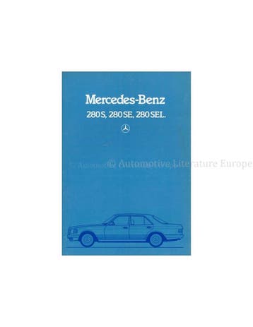 1983 MERCEDES BENZ S KLASSE BROCHURE DUITS