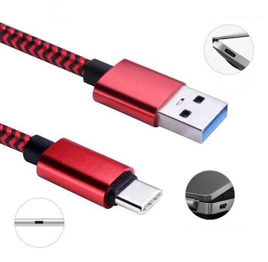 Reversible Gecertificeerd 2 Meter USB 3.1 Type C  EXTRA, Telecommunicatie, Mobiele telefoons | Telefoon-opladers, Nieuw, Verzenden