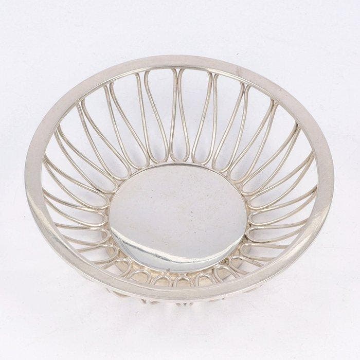 Christgau (Denmark) - Bonbon mand - .925 zilver, Antiek en Kunst, Antiek | Zilver en Goud