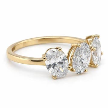 Zonder minimumprijs - Ring - 14 karaat Geel goud - 2.03ct.