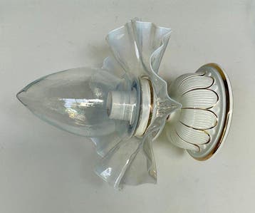 Plafondlamp - Porselein, Geblazen Glas - Zeldzame Artdeco, Antiquités & Art