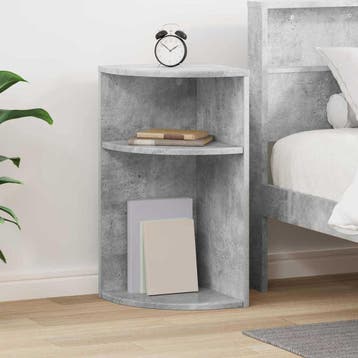 vidaXL Bijzettafel Beton Grijs 29,6 x 29,6 x 60 cm Bewerkt, Verzenden, Nieuw