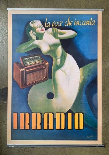 Gino Boccasile (After) - Irradio, 1939 - Advertising Art, Antiek en Kunst