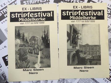 Nero - lot met 15x ex-libris - Stripfestival Middelkerke -