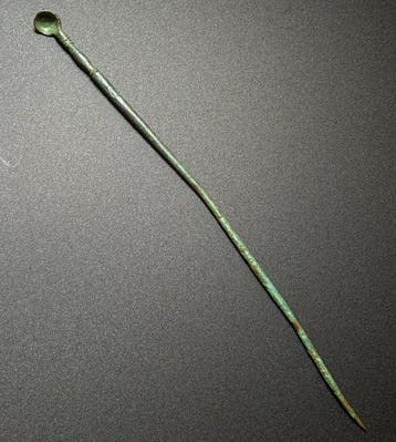 Oud-Romeins Bronzen volledig onbeschadigd medisch instrument