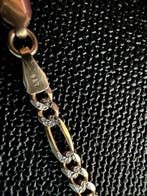 Ketting - 9 kt. Geel goud - 9K Figaro gehamerde ketting
