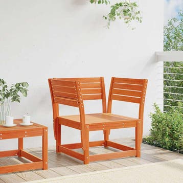 vidaXL Tuinstoel massief grenenhout wasbruin, Verzenden, Nieuw