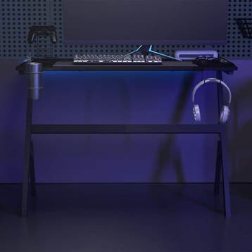 vidaXL Gamingbureau met Y-vormige poten LED 110x60x75 cm, Verzenden