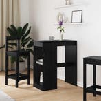 vidaXL Bartafel Zwart Eiken 90 x 47,5 x 103,5 cm Bewerkt, Huis en Inrichting, Verzenden, Nieuw