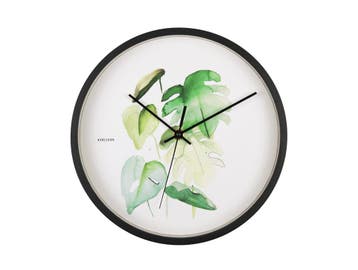 Karlsson Wandklok Botanical Monstera | Retourdeal 25%, Maison & Meubles, Accessoires pour la Maison | Horloges, Verzenden