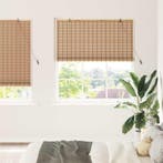 vidaXL Rolgordijn met gordijnen Natuur 140 x 220 cm Bamboe, Verzenden