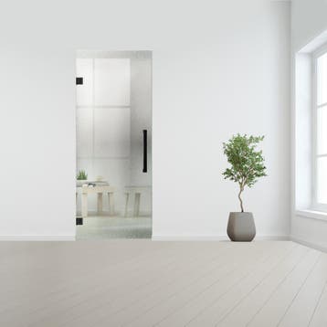 Glazen binnendeur zonder kozijn zwart beslag-Crepi gehard ve, Doe-het-zelf en Bouw, Verzenden, Nieuw