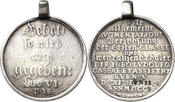 Zilver medaille 1701 Erfurt, Verzenden, België
