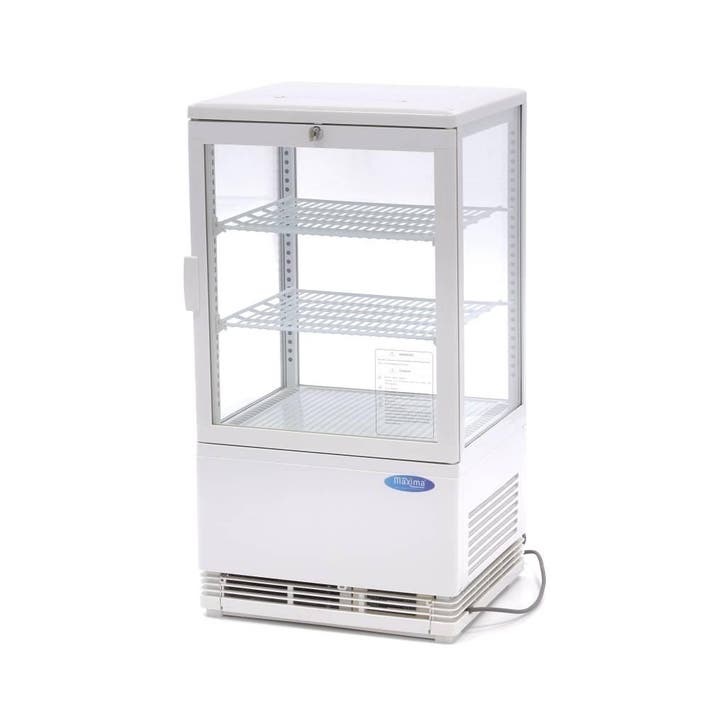 Mini Koelvitrine - 58 L - 43 cm - Wit, Zakelijke goederen, Horeca | Keukenapparatuur, Nieuw in verpakking, Koelen en Vriezen, Verzenden