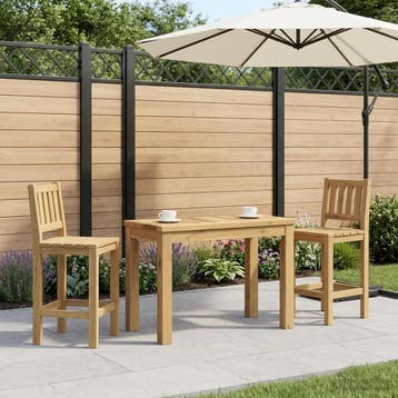 vidaXL Salontafel Wit 60,5 x 30 x 36 cm Massief Acacia Hout, Verzenden, Nieuw