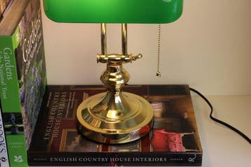 Lampe - Laiton, Verre, Antiquités & Art
