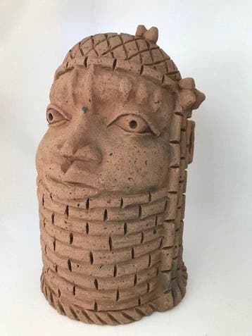 Terracotta Oba - Hoofd - Bini - Nigeria (Zonder