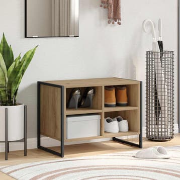 vidaXL Schoenenkast 60 x 35 x 44 cm Bewerkt hout, Verzenden
