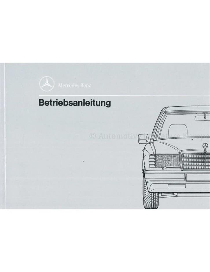 1991 MERCEDES BENZ E KLASSE DIESEL INSTRUCTIEBOEKJE DUITS, Autos : Divers, Modes d'emploi & Notices d'utilisation