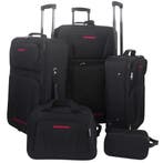 vidaXL Reisbagage set zwart 5-delig, Verzenden