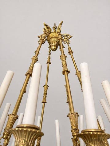 Kroonluchter - Verguld brons, Antiek en Kunst