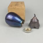 Miyukid - Theeservies - Eggplant-form Copper Tea Caddy by