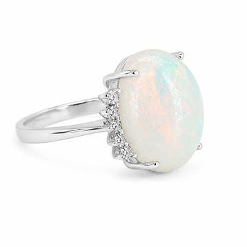 Zonder minimumprijs - Ring - 18 karaat Witgoud - 5.55ct. tw.