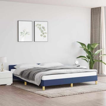 vidaXL Bedframe met hoofdeinde zonder matras 160x200 cm stof, Verzenden