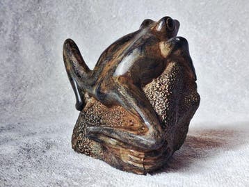Pierre Chenet (XX-XXI) - sculptuur, La grenouille sur Sa