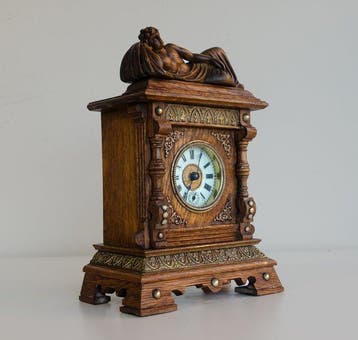 Pendule - Junghans - Antiek Hout, Messing, Glas - 1900-1910, Antiquités & Art