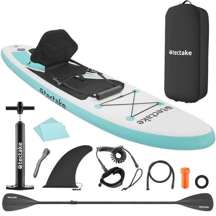 tectake Stand-up paddleboard, 2in1 opblaasbaar, complete set, Sports nautiques & Bateaux, Kitesurf, Envoi