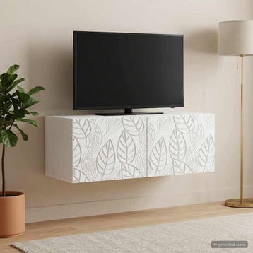 vidaXL Wandmontage TV-kast 78,5 x 31 cm Wit Bewerkt hout, Verzenden