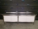 Werkbank| werktafel | trespa | RVS | 267 cm | horeca