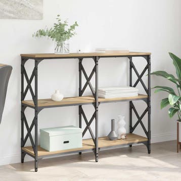 vidaXL Wandtafel Artisan Eiken 100 x 28 x 80,5 cm Bewerkt, Verzenden, Nieuw