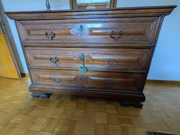 Commode - Walnoot, Antiek en Kunst