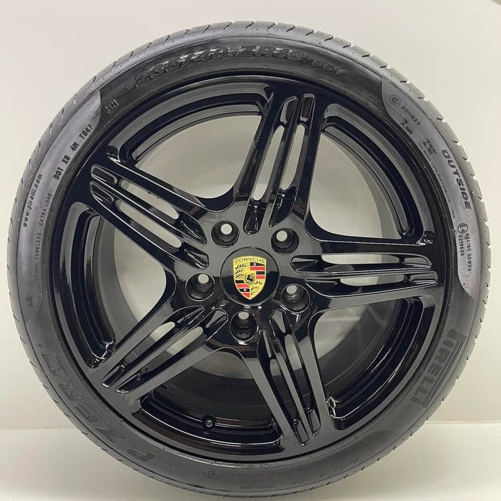 Porsche 987 Boxster/Cayman 18 sport zwart met zomerbanden, Autos : Pièces & Accessoires, Pneus & Jantes, Enlèvement
