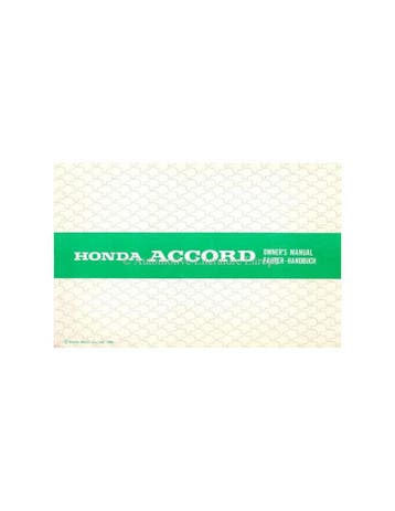 1981 HONDA ACCORD INSTRUCTIEBOEKJE, Ophalen of Verzenden