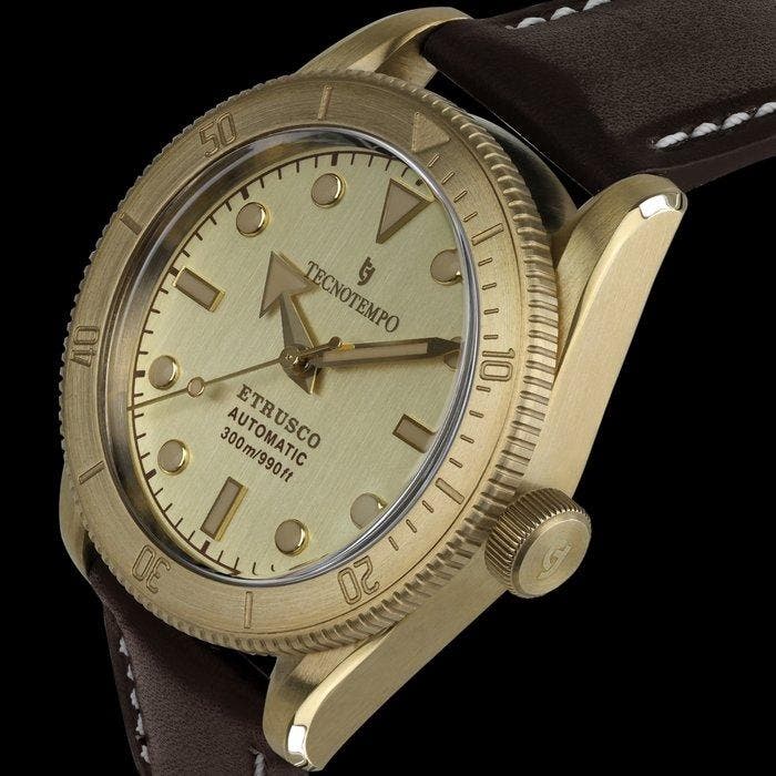 Tecnotempo - Automatic - Bronze Etrusco - Limited Edition, Handtassen en Accessoires, Horloges | Heren