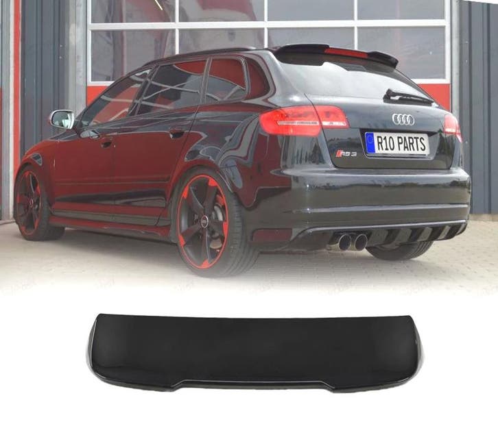 SPOILER AUDI A3 8P HATCHBACK 04-13 LOOK RS3 NOIR BRILLANT, Auto-onderdelen, Carrosserie, Verzenden
