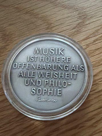 wereld. Silver medal Beethoven 25g (1000) (Zonder