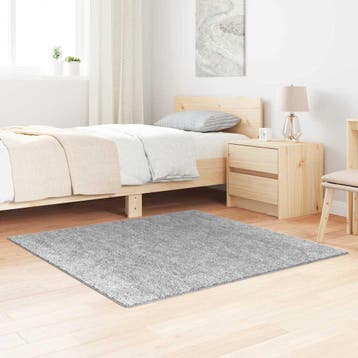 vidaXL Antislip Shaggy Tapijt Grijs 120 x 120 cm PP, Verzenden, Nieuw
