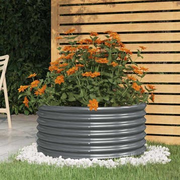 vidaXL Plantenbak 80x80x36 cm gegalvaniseerd staal, Verzenden, Nieuw