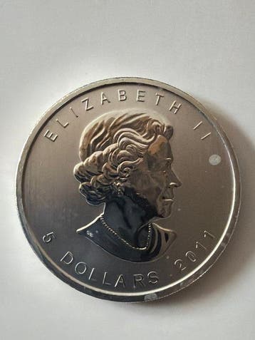 Canada. 5 Dollars 2011, Maple Leaf 1 oz (.999) Silber, Postzegels en Munten