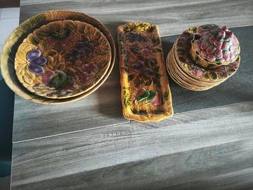 Sarreguemines - Service à dessert - FRESA - Faïence fine
