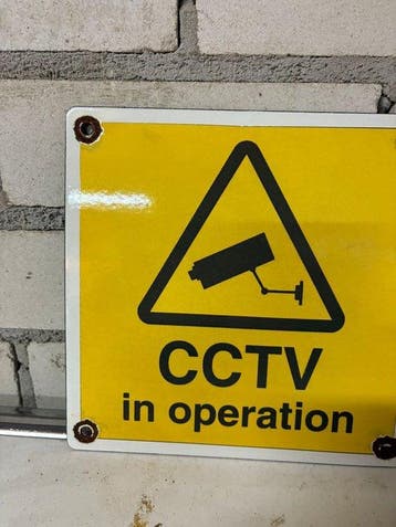 CCTV in Operation – Emaille Waarschuwingsbord –